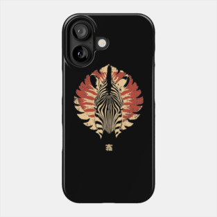 Stylized Zebra Spirit Vintage Tribal Fusion Art Phone Case