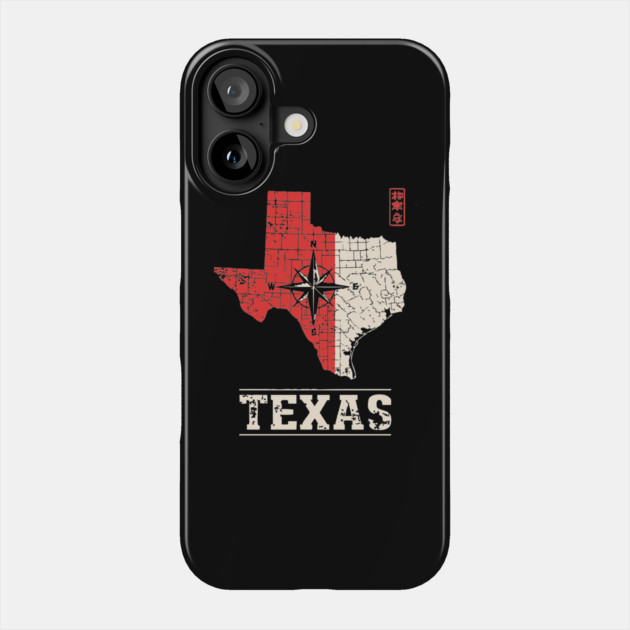 Vintage Texas State Map Lone Star Pride Art Phone Case by TuncGK