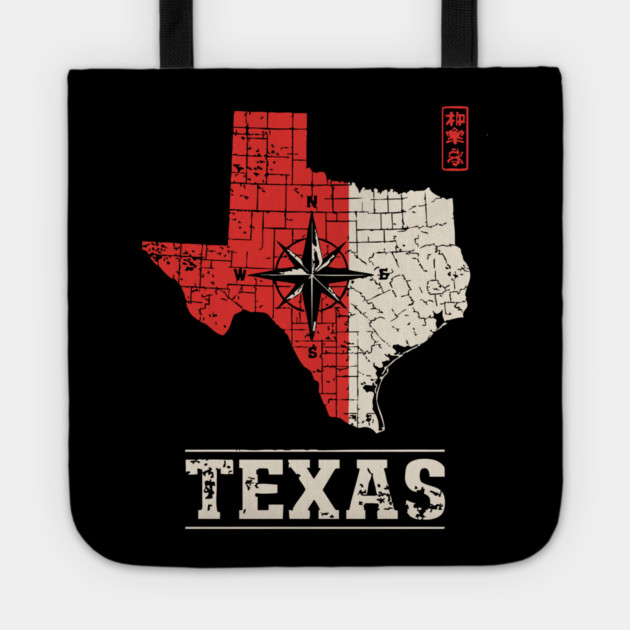 Vintage Texas State Map Lone Star Pride Art Tote by TuncGK