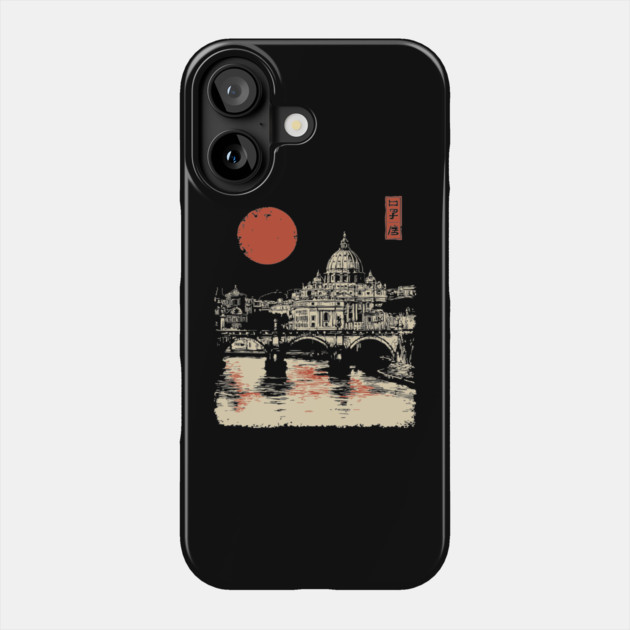 St. Peter's Basilica Reflection Vintage Rome Art Phone Case by TuncGK