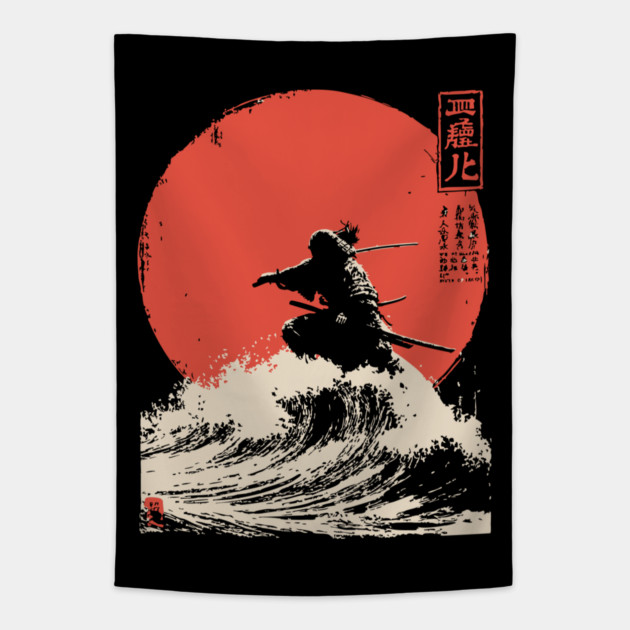 Susanoo God of the Sea and Storms Ukiyo-e Tapestry by TuncGK