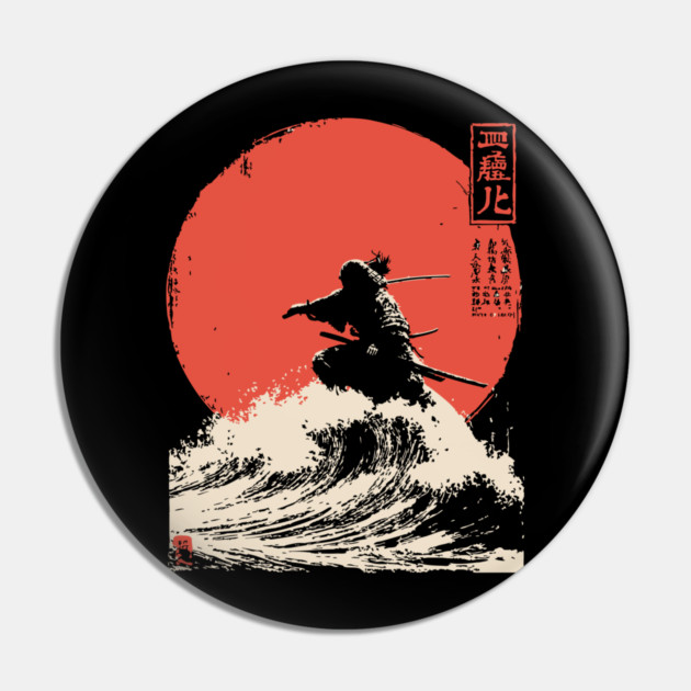 Susanoo God of the Sea and Storms Ukiyo-e Pin by TuncGK