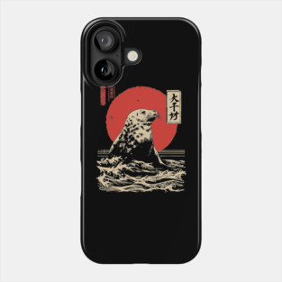 Curious Harbor Seal Portrait Vintage Marine Art Phone Case