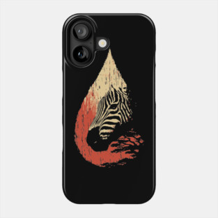 Zebra Spirit in a Drop Surreal Vintage Art Phone Case