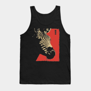 Zebra on the Savanna Vintage Japanese Wildlife Tank Top
