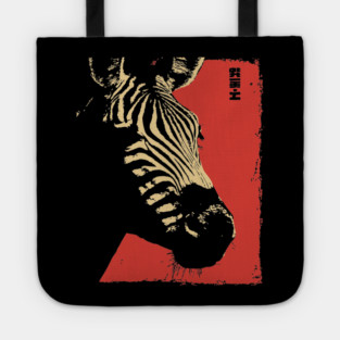 Zebra on the Savanna Vintage Japanese Wildlife Tote