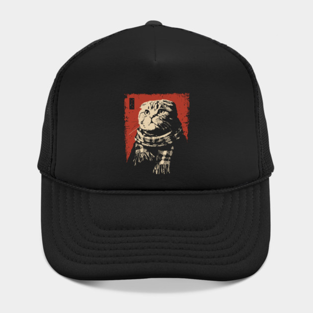 Dapper Scottish Fold Cat Gentleman with Scarf by TuncGK