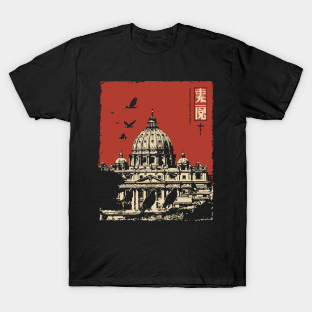 Vatican City St. Peter's Basilica Vintage Art T-Shirt by TuncGK