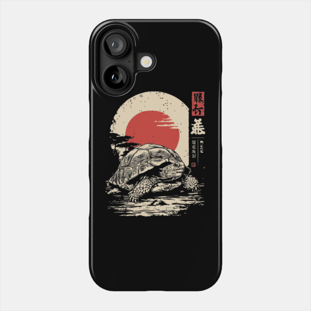 Wise Tortoise Vintage Japanese Ukiyo-e Art Phone Case by TuncGK