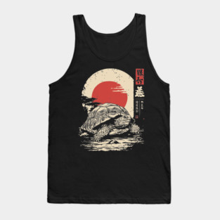 Wise Tortoise Vintage Japanese Ukiyo-e Art Tank Top