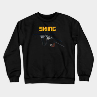 Skiing funny Crewneck Sweatshirt