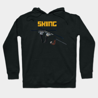 Skiing funny Hoodie