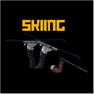 Skiing funny Posters and Art