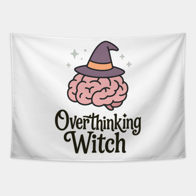 Overthinking Witch Tapestry by Fauzi's Store