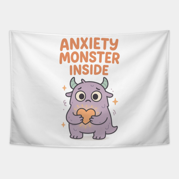 Anxiety Monster Inside Tapestry by Fauzi's Store