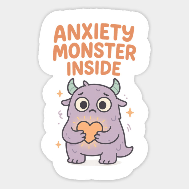 Anxiety Monster Inside Sticker by Fauzi's Store
