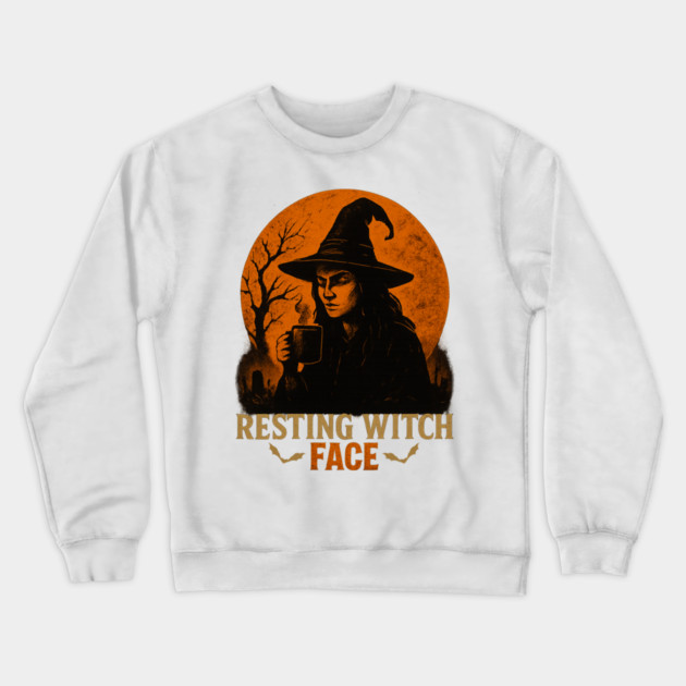 Resting Witch Face Crewneck Sweatshirt by Fauzi's Store