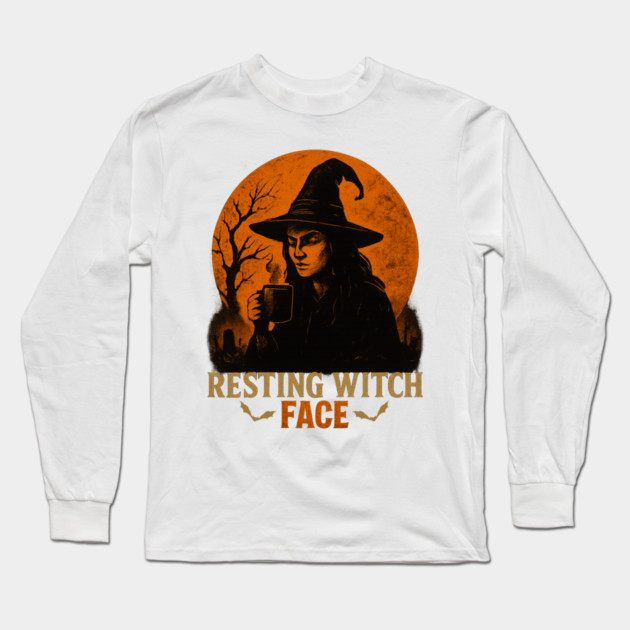 Resting Witch Face Long Sleeve T-Shirt by Fauzi's Store