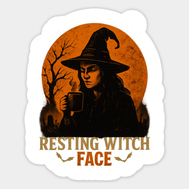 Resting Witch Face Sticker by Fauzi's Store