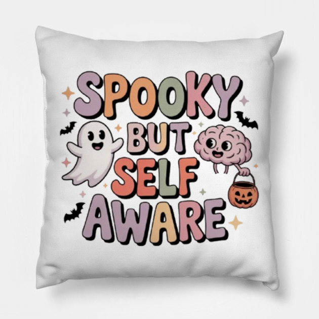 Spooky But Self-Aware Pillow by Fauzi's Store
