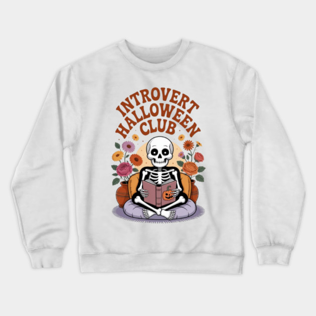 Introvert Halloween Club Crewneck Sweatshirt by Fauzi's Store