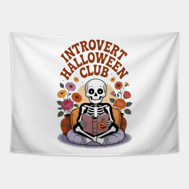 Introvert Halloween Club Tapestry by Fauzi's Store