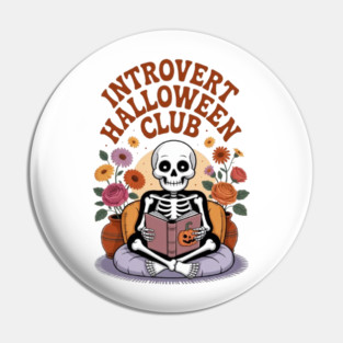 Introvert Halloween Club Pin