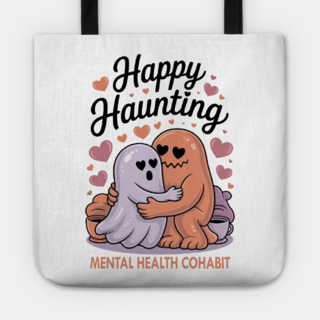 Happy Haunting – Mental Health Cohabit Tote by Fauzi's Store