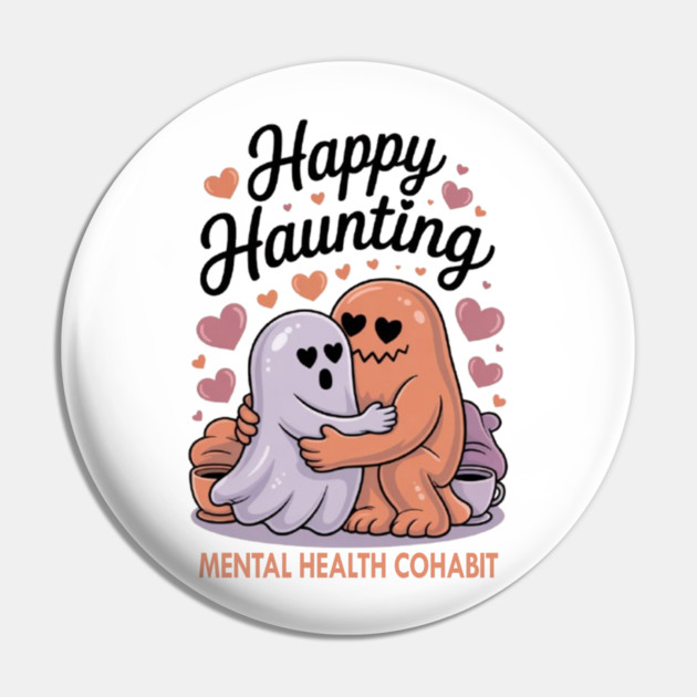 Happy Haunting – Mental Health Cohabit Pin by Fauzi's Store