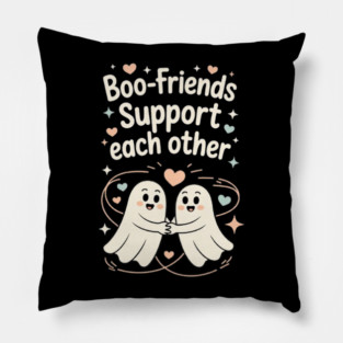 Boo-Friends Support Each Other Pillow