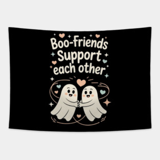 Boo-Friends Support Each Other Tapestry