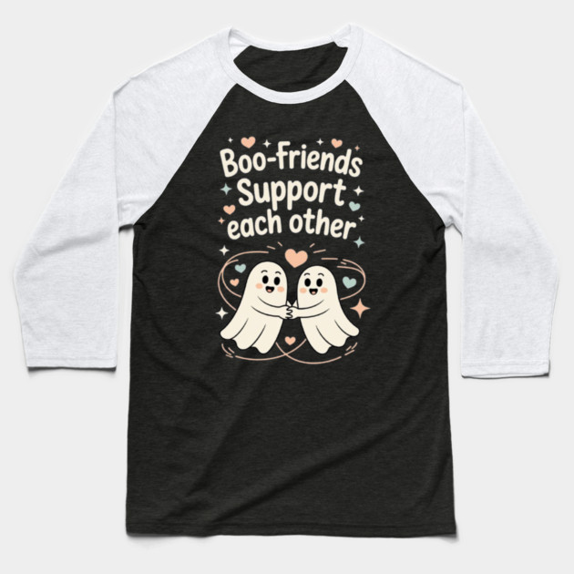 Boo-Friends Support Each Other Baseball T-Shirt by Fauzi's Store