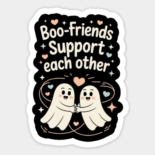 Boo-Friends Support Each Other Magnet by Fauzi's Store