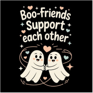 Boo-Friends Support Each Other Posters and Art