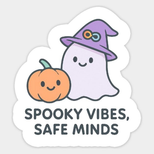 Spooky Vibes, Safe Minds Sticker by Fauzi's Store