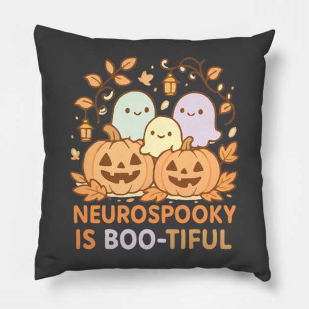 Neurospooky is Boo-tiful Pillow by Fauzi's Store