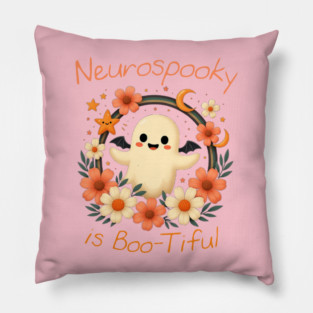 Neurospooky is Boo-tiful – Floral Pillow