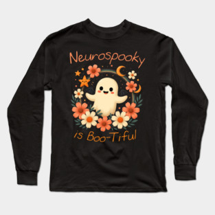 Neurospooky is Boo-tiful – Floral Long Sleeve T-Shirt