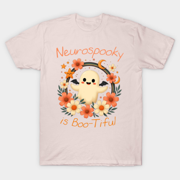 Neurospooky is Boo-tiful – Floral T-Shirt by Fauzi's Store