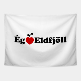 I Heart (Love) Volcanoes [Ég Elska Eldfjöll] Icelandic Tapestry