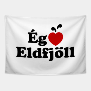 I Heart (Love) Volcanoes [Ég Elska Eldfjöll] Icelandic Tapestry
