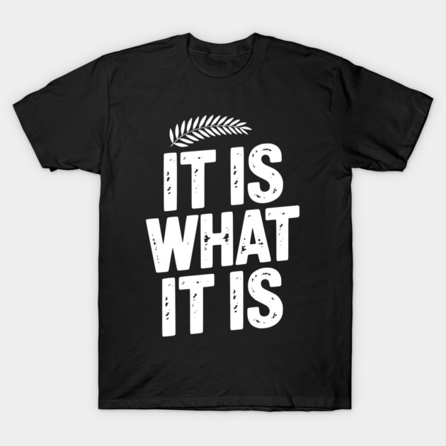 It Is What It Is T-Shirt by Frank Ring