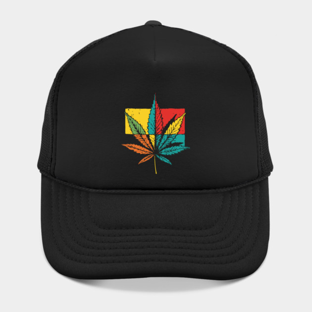 Retro Pop Art Cannabis Leaf 70s Style by TuncGK
