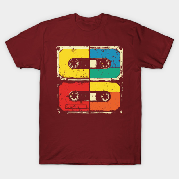 Retro Cassette Tape Pop Art 80s Music T-Shirt by TuncGK