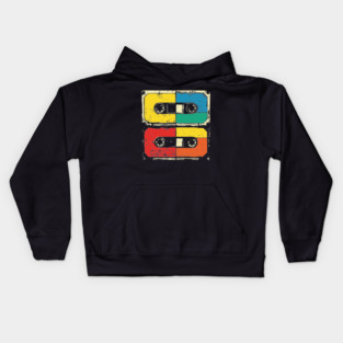 Retro Cassette Tape Pop Art 80s Music Kids Hoodie