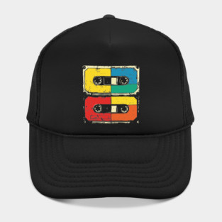 Retro Cassette Tape Pop Art 80s Music Hat