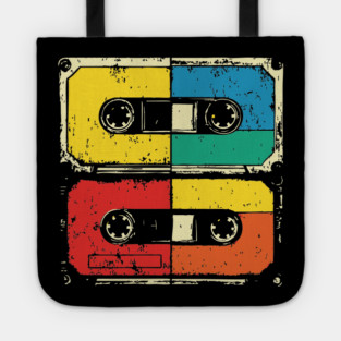 Retro Cassette Tape Pop Art 80s Music Tote