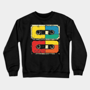 Retro Cassette Tape Pop Art 80s Music Crewneck Sweatshirt