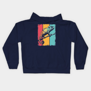 Colorful Chameleon Pop Art for Kids and Toddlers Kids Hoodie