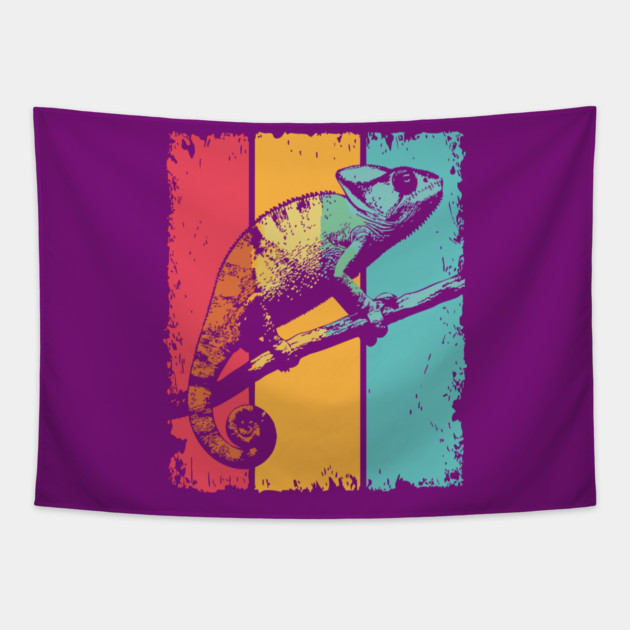 Colorful Chameleon Pop Art for Kids and Toddlers Tapestry by TuncGK